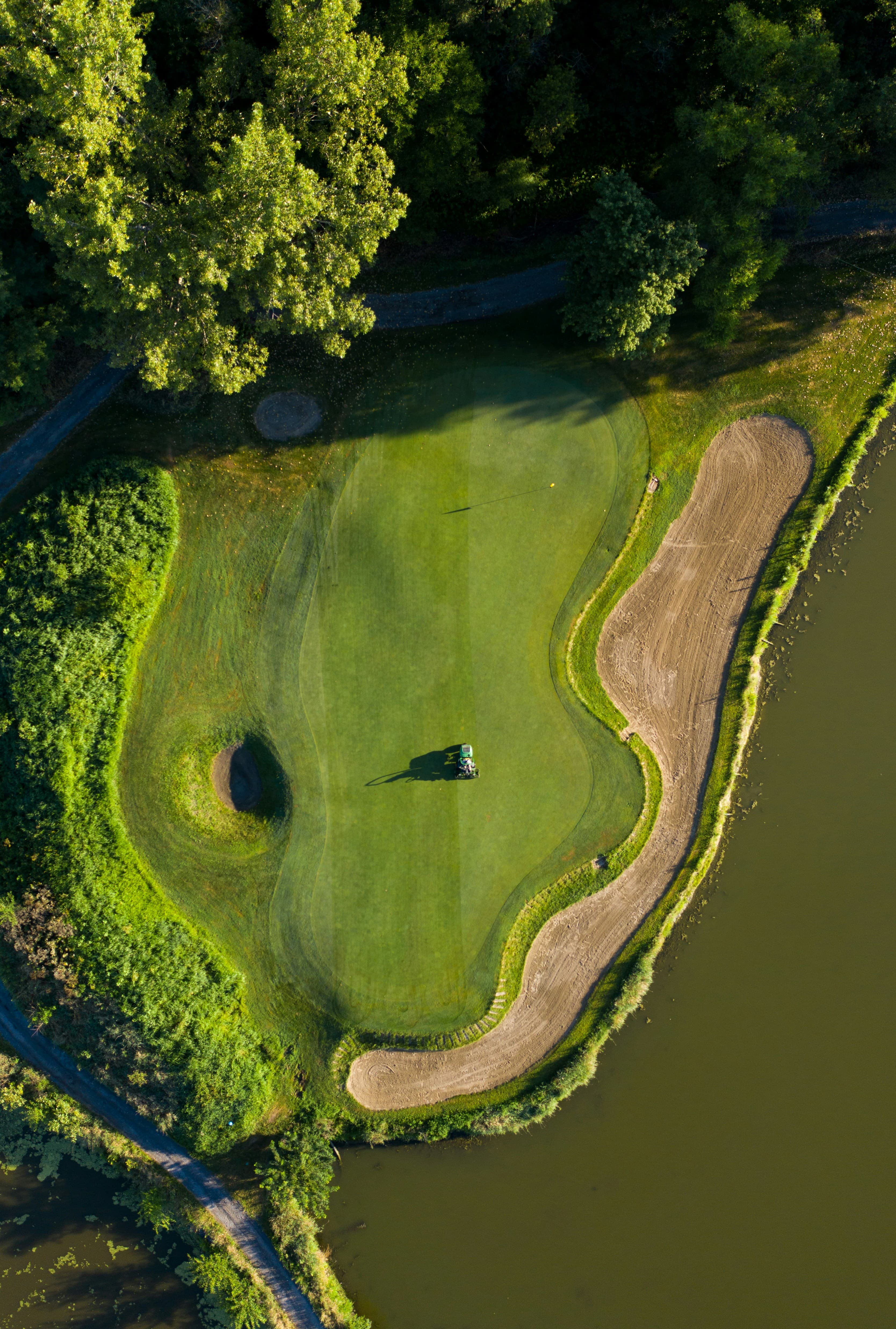 Aerial view of a golf course