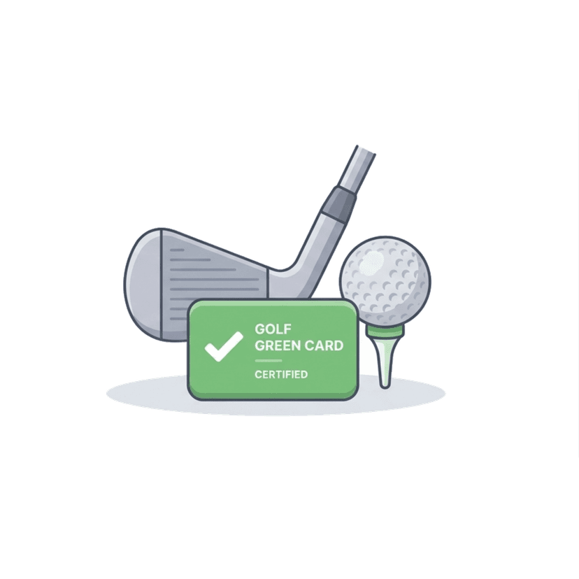 Golf green card certificate